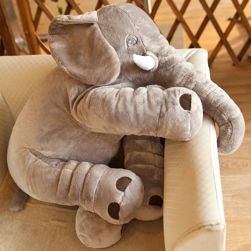 

40cm/60cm Plush Elephant Doll Toy for Kids Sleeping Back Cushion Cute Stuffed Elephant Baby Accompany Doll Toys for Children
