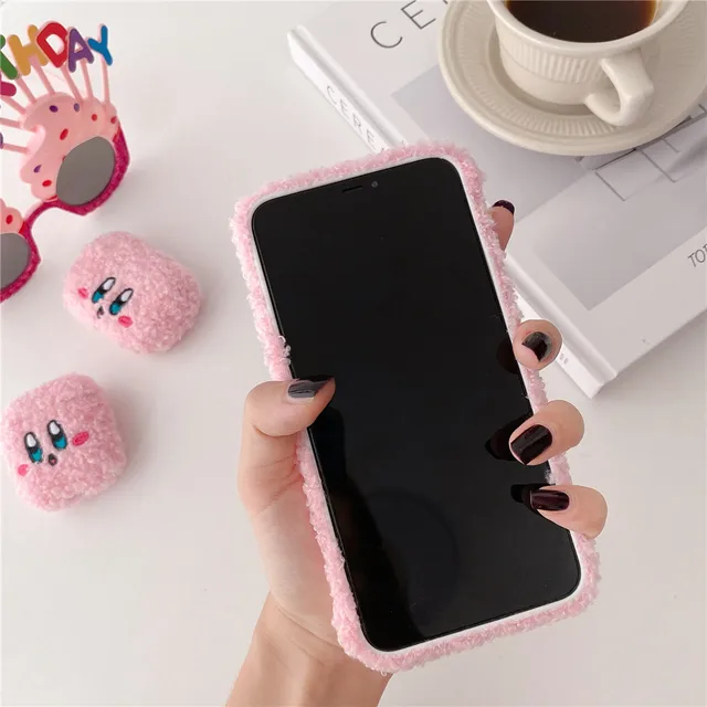 Kawaii Kirby Plush iPhone and Air pod Case 4