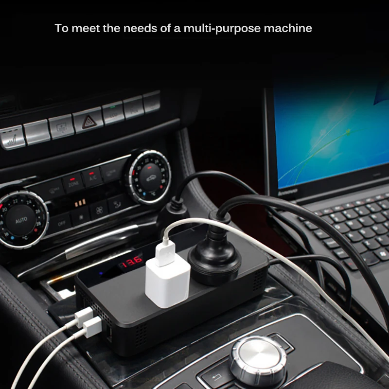 2019 DC 12 В в AC 220 150 Вт Автомобильные инверторы автомобильный конвертер с 4 usb портами