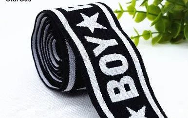 3.8-4cm Big Brand Elastic Knit Waistband with Logo Letter,DIY Accessories for Headbands,waistcoats,hats,pants,2 Yards A Lot - Цвет: 4cm