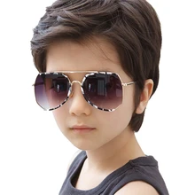 Родитель-ребенок модные камуфляжные мужские и женские очки Корейская версия цветных диких металлических полуоправы солнцезащитных очков