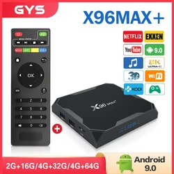 Tv box android X96 MAX Plus 4GB 64GB Android 9.0 Amlogic S905X3  Smart Media Player   H.265 8K Youtube X96Max Plus Set top box