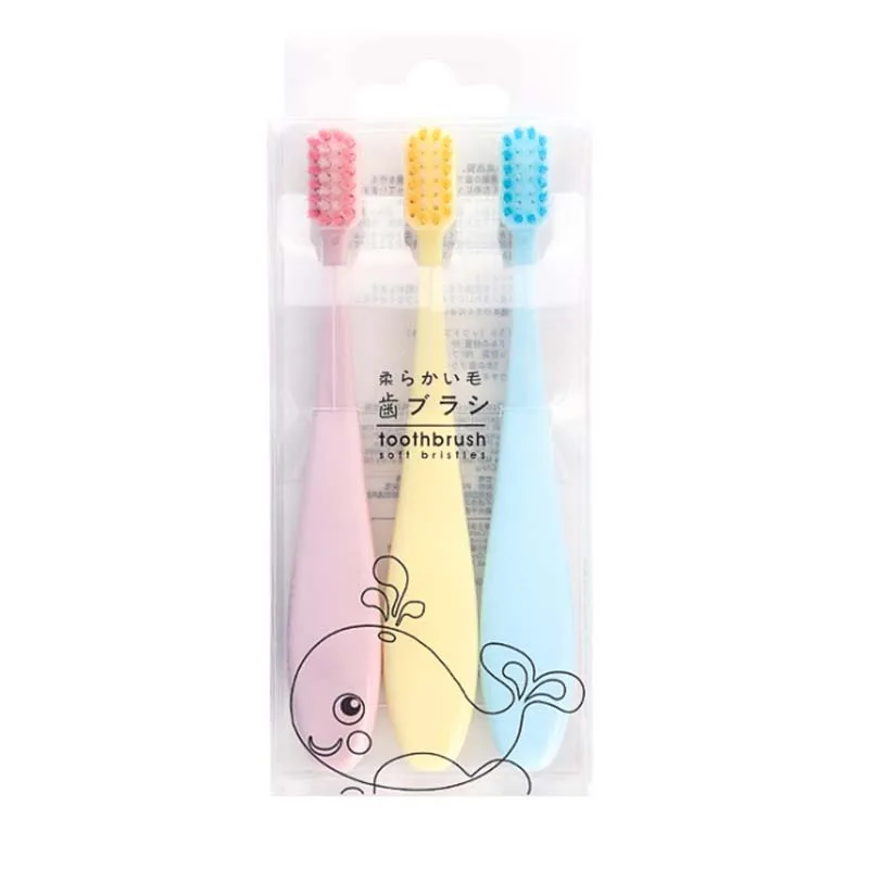 HIAISB 2-6 Years Old Kids Handle Toothbrush Candy Color Children's Savfty Tooth Brush Baby Teethbrush