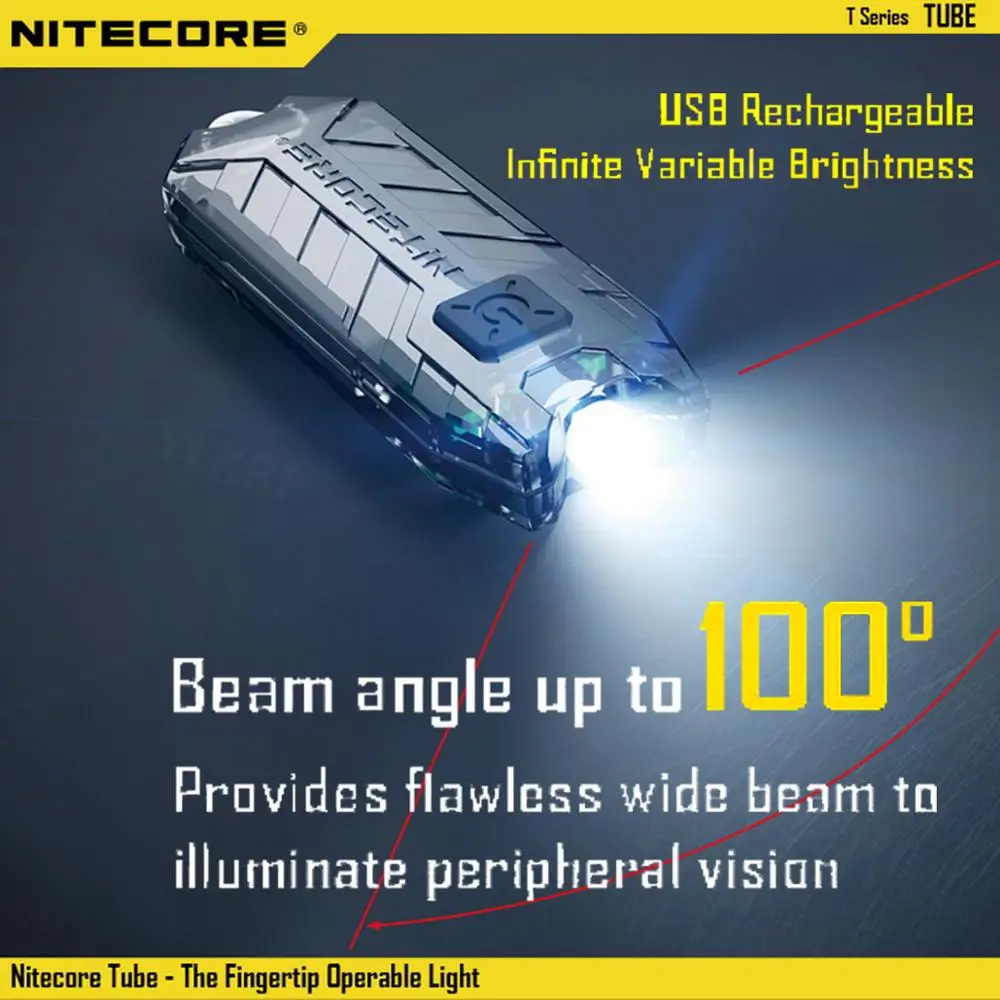NITECORE портативный светильник микро USB Перезаряжаемый Карманный фонарик для