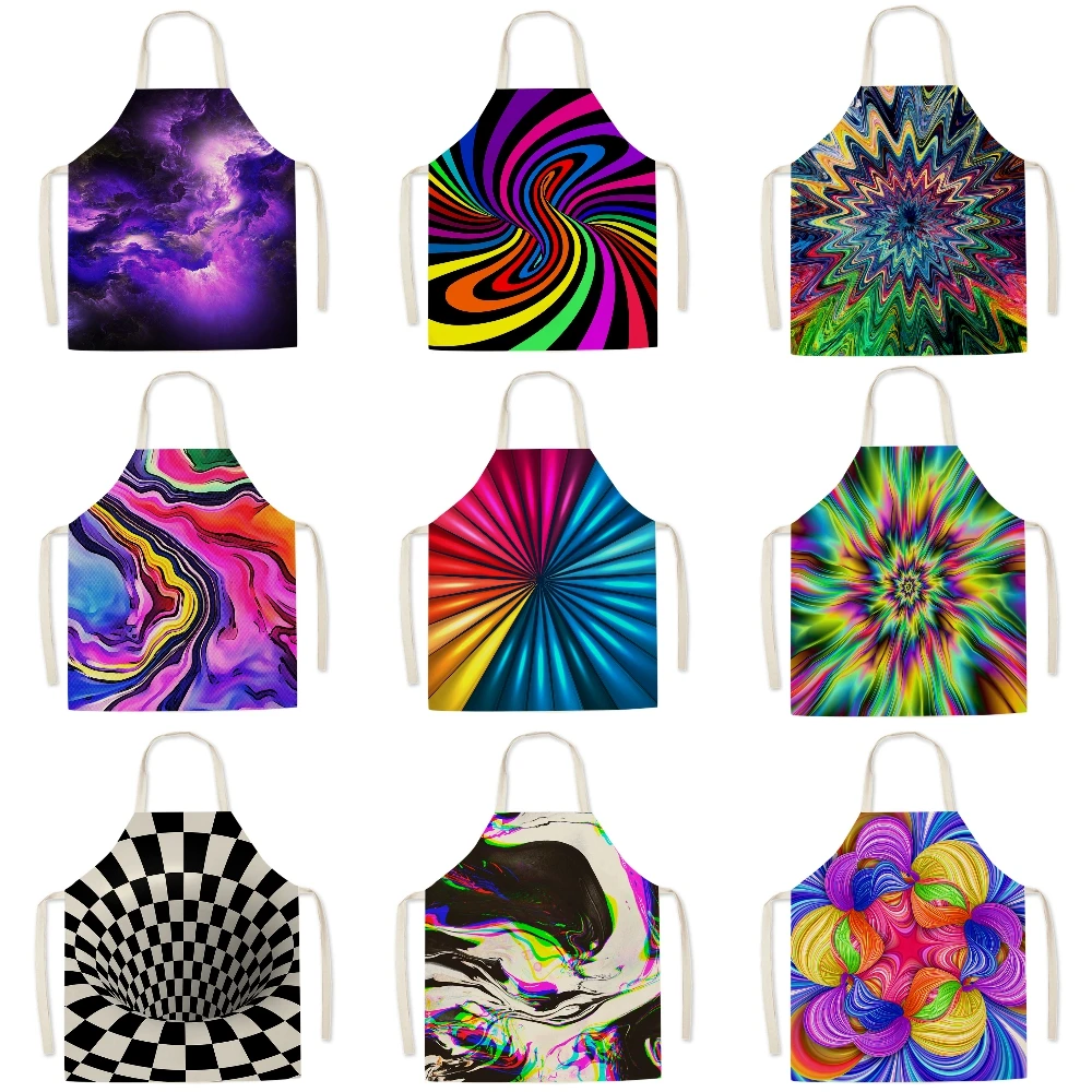 Фартук Кухонный с абстрактными цветными геометрическими рисунками без рукавов |