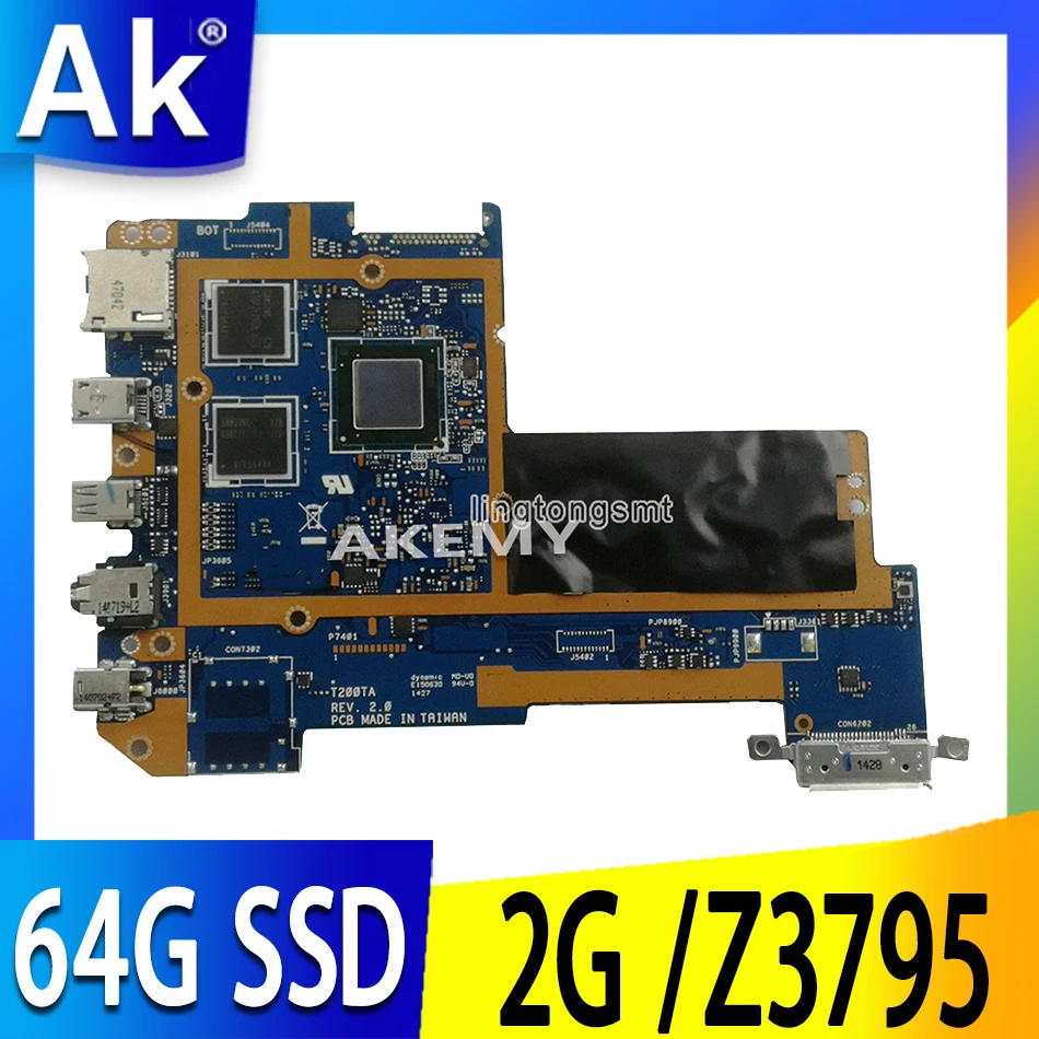 Материнская плата Akemy T200TAC для планшетного ПК основная 2 ГБ/Z3795 ЦПУ 64 Гб SSD Asus T200TA T200T