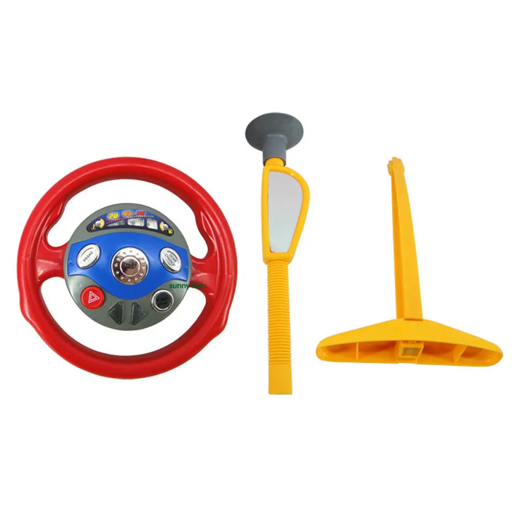 Baby Kids Car Gift Music Voices Colorful Flash Steering Wheel Toy Electric Backseat Travel Sounds Simulation 3