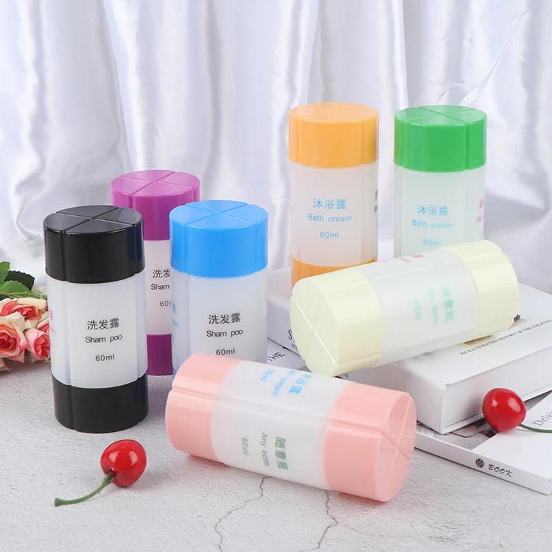 

Travel Bottle Set 4 in 1 Shampoo Shower Box Kit Containing Empty Bottles Refillable Bathroom Container Lotion Bottle