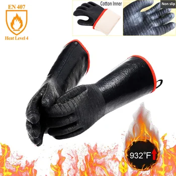 

Heat Resistant Gloves Anti High Temperature Acid-base Thicken Safety Gloves Neoprene Kitchen Cooking BBQ Gloves Non-slip