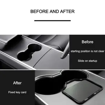

1pc Car Engine Start Card Key Position Trim Frame Holder 3 Fixer Decoration Limiting Sticker For Tesla Accessories Model St F8V6