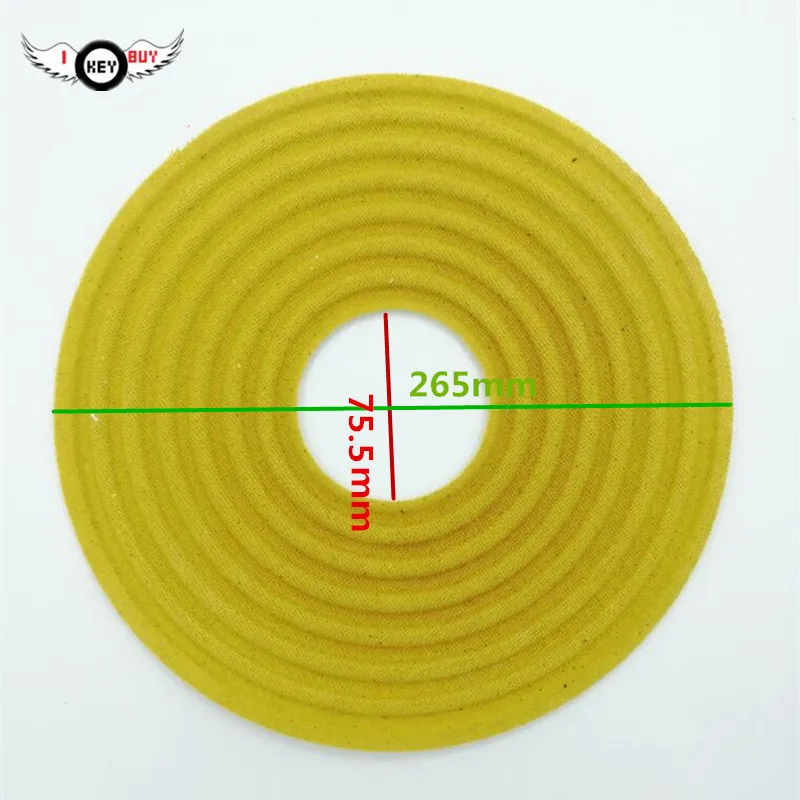 

I KEY BUY Free Shipping 2pcs 265MM 75.5MM 5MM Subwoofer Spider Spring Pad Flat Speaker Wave Shrapnel Repair Part DIY Accessories