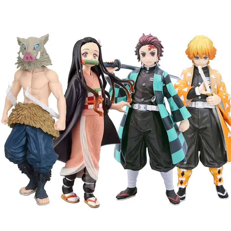 4 шт./компл. 16 см фигурка аниме рассекающий демонов Kimetsu no Yaiba танджиру незуко