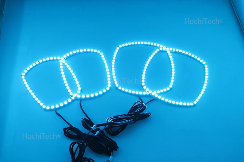 for Dodge Charger SXT Plus 2011 2012 2013 RGB LED Angel Eyes Multi-color with Halo Ring Remote Control Headlight