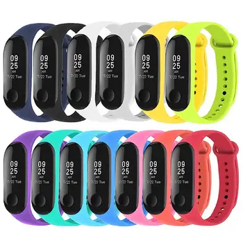 

ALLOYSEED 13 Colors Wristband Replacement Adjustable Silicone Watch Strap for Xiaomi Mi Band 3/4 Smart Bracelet Accessories