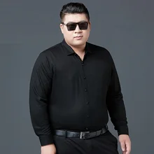Свободная Мужская рубашка с длинным рукавом, большие размеры 7XL 8XL 9XL 10XL 12XL 13XL, хлопковая деловая официальная мужская домашняя рубашка для офиса