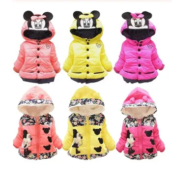 

Children Coat Minnie Baby Girls Coats Jackets Infants Outerwear Cotton Hooded Winter Coat Clothes Down Jackets Kids Clothing