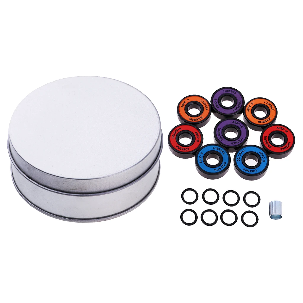 Premium Skateboard Bearings, Pro Longboard Bearings  ABEC 9