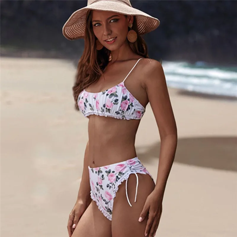 Sexy Bikini Swimwear Women Coconut Print Swimsuit Flowers Ruffle Bathing Suit Summer Bathers Swim Set Biquini For Mujer 2020 New Sexy Bikini Swimwear Women Coconut Print Swimsuit Flowers Ruffle Bathing Suit Summer Bathers Swim Set Biquini For Mujer 2020 New