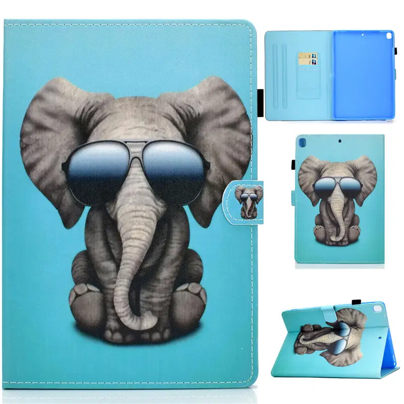 Чехол для iPad 10,2 Smart Cover для Apple iPad 7th Generation A2200 A2198 A2232 Funda планшет мультфильм подставка в виде кошки оболочки+ подарок - Цвет: S037