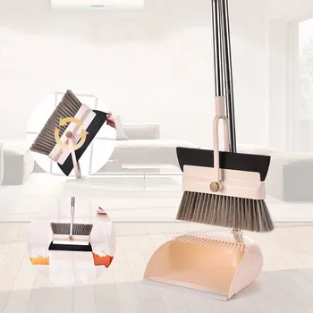

New 2-in-1 Broom Wiper Set Sweeper Practical Soft Hair Broom Dustles Multifunction Dustpan Creative Cleaner Tool Floor Cleaner
