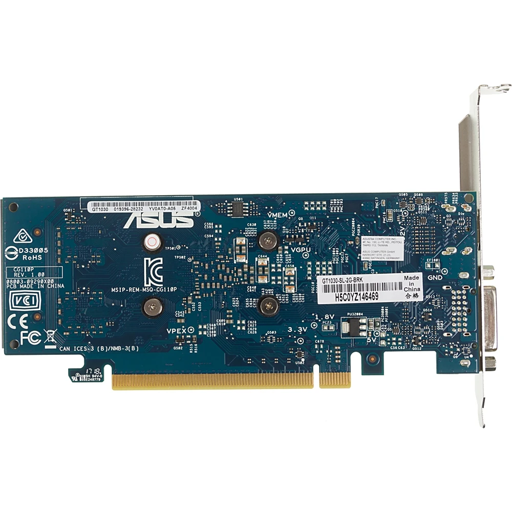 Видеокарта ASUS nVidia GeForce GT 1030, GT1030-SL-2G-BRK