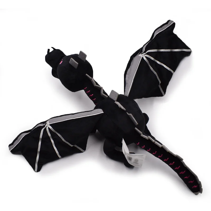 60 см Эндер Дракон плюшевая игрушка мягкая кукла черный Эндер дракон хлопок Дракон игрушки Прямая поставка подарок на день рождения для детей