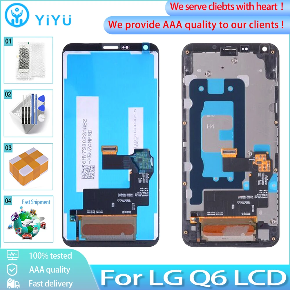 ЖК-дисплей для LG Q6 Plus M700 M700A US700 M700H M703 M700Y с сенсорным экраном и дигитайзером