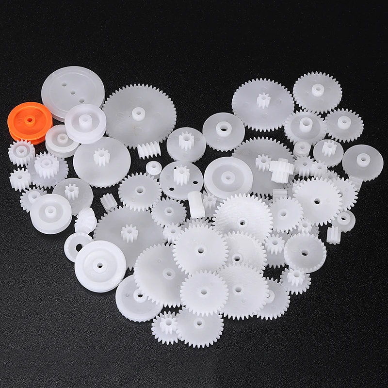 64 Type Plastic Shaft Single Double Reduction Crown Worm Gears M0.5  For Robot 