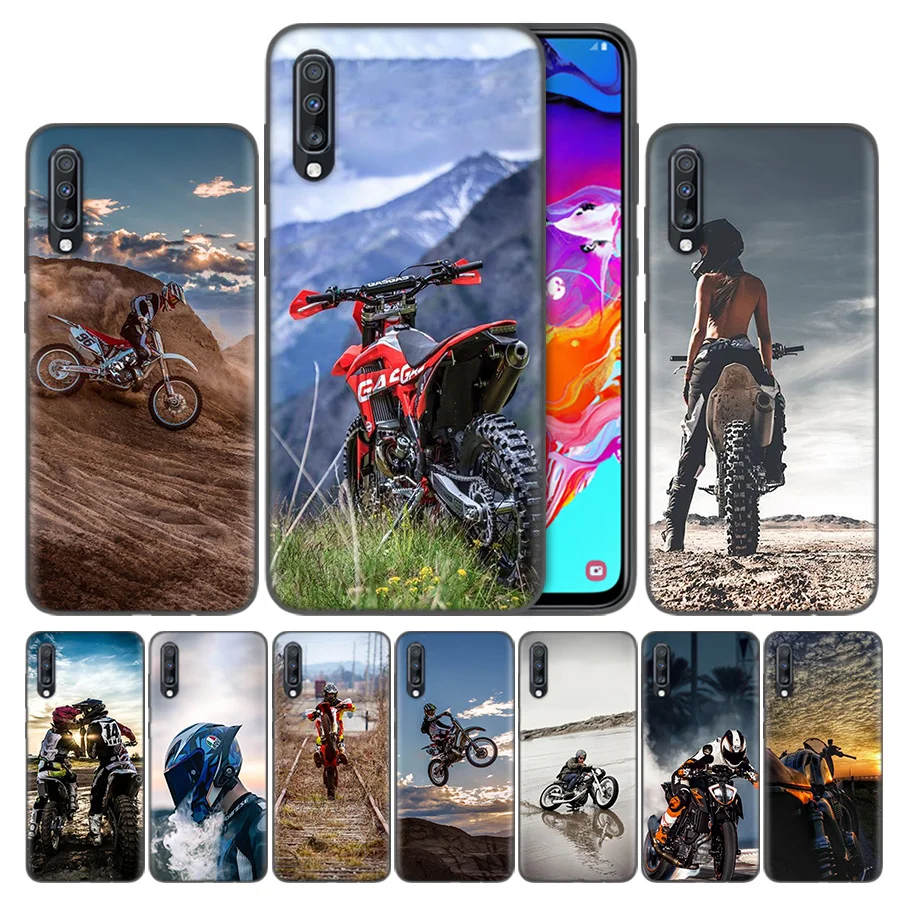 

Motocross Moto Cross Dirtbikes Phone Case Cover For Samsung Galaxy S8 S9 A50 S10 S10e Plus 5G A10 A20 A30 A40 A60 A70 Back shel