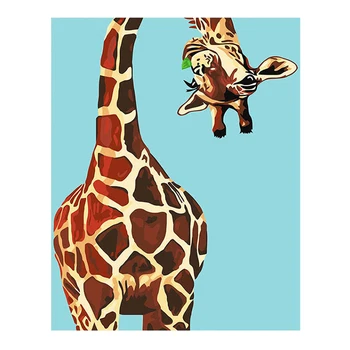 

Animals Giraffe DIY Painting By Numbers Kit For Adult Unique Gift Coloring By Numbers Draw On Canvas Acrylic Oil Painting Modern