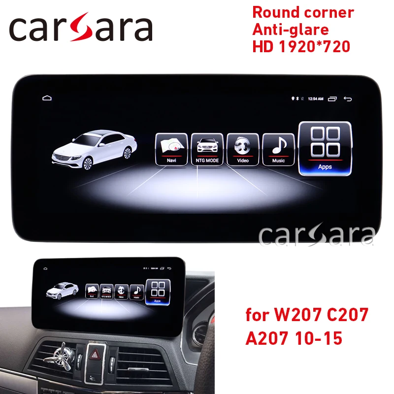 Best Entertainment unit RHD E CLASS W207 comand radio system screen update round corner display E350 android 8 1920 anti glare panel