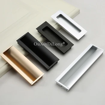 

10PCS European Recessed Hidden Cabinet Door Handles Cupboard Wardrobe Closet Kitchen Drawer Bookcase TV Cabinet Pulls Handles