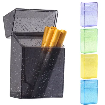 

10pcs Transparent Glitter Cigarette Case Box Portable Plastic Lipstick Lighter Storage Box Holder Muiticolor Smoking Tools
