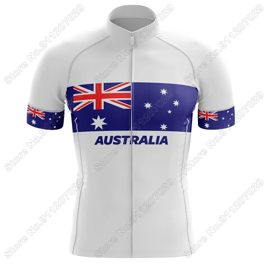 Maillot Cycliste Homme Santini - Équipe Nationale Australie - Blanc - Taille XS
