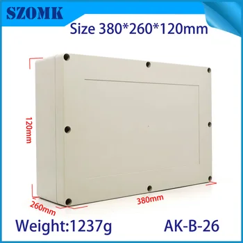 

1 piece 380*260*120mm IP65 waterproof plastic junction box circuit board enclosure for electronics device plastic control box