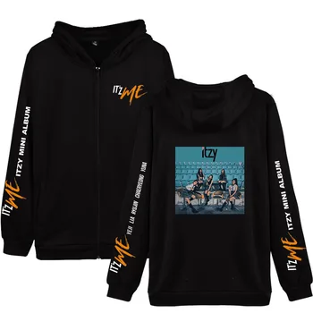 

KPOP ITZY IT'z Me Album Zip Hoodie YUNA RYUJIN CHAERYEONG LIA YEJI Member Print Zipper Hooded Sweatshirts Women Men Streetwear