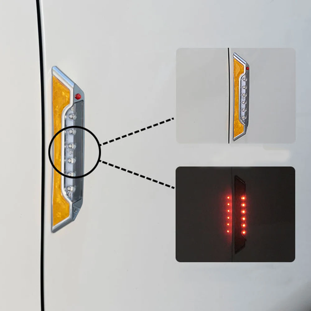 Auto Statico Di Avvertimento Ha Condotto La Luce Anti-Collisione Striscia Riflettente Solare Car Door Guard Bordo Proteggere Decal