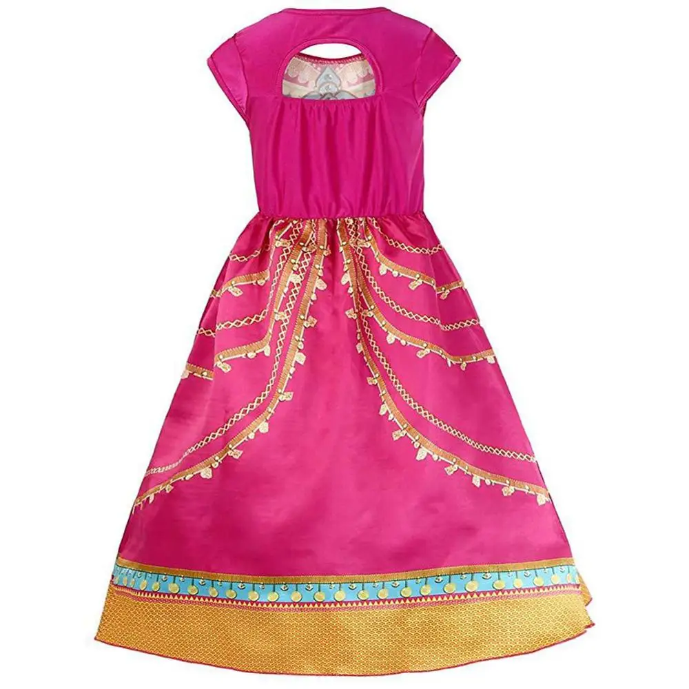 Принцесса Аладдин платье цвета Жасмин костюм для девочек детское платье Хэллоуин вечерние маскарадные костюмы