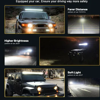 

Aluminum LED Working Light Point Flooding Lamp Bar Waterproof SUV Truck Vehicle