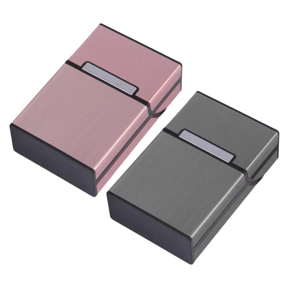 Portable Cigarettes Slim Aluminum Cigarette Case Cigar Tobacco Holder Box Storage Container Smoking Accessories