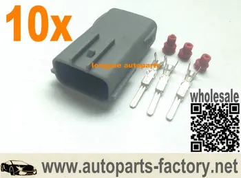 

longyue 10pcs 3P Coil Connector Kit for RX8 harness repair plugs for EVO 4-10