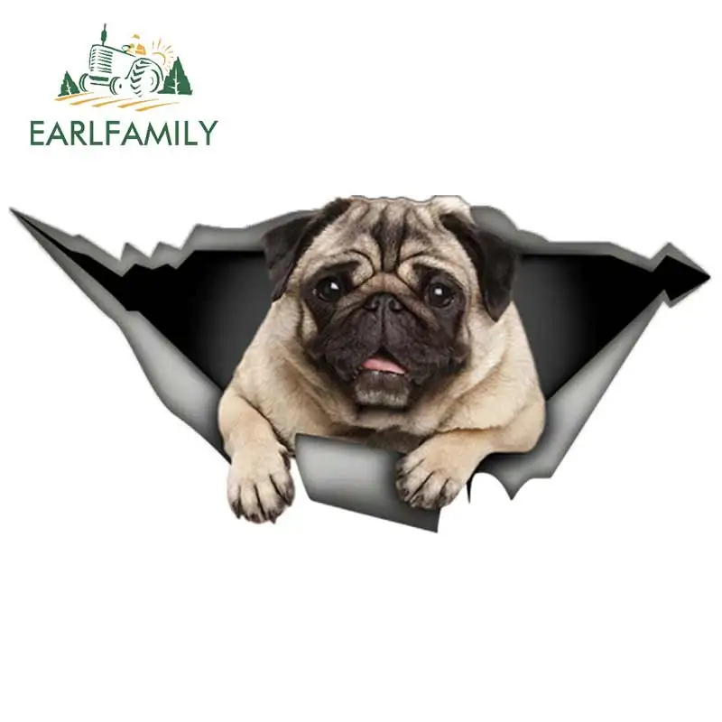 EARLFAMILY 13 см искусственная кожа металлическая наклейка 3D на окно автомобиля