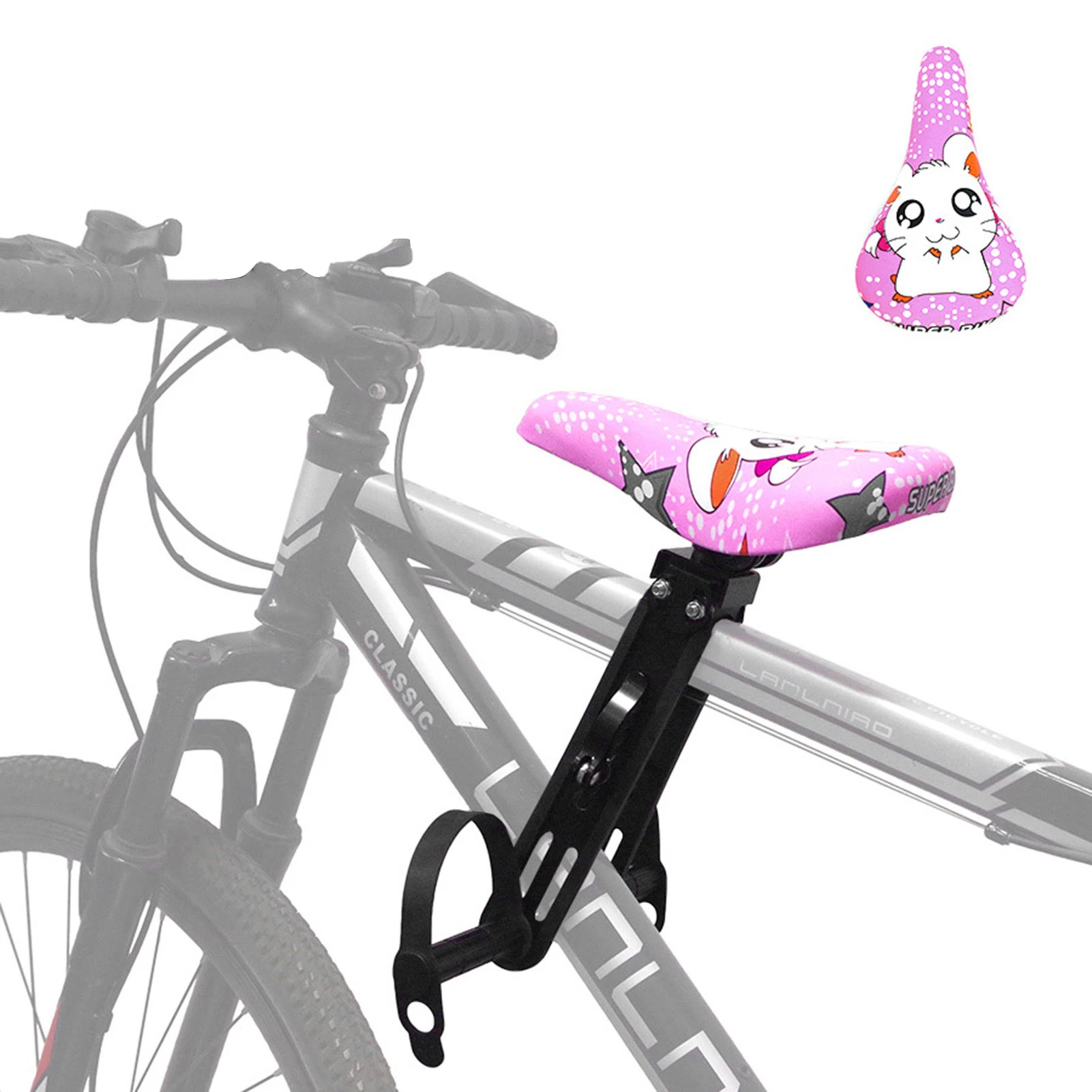 ピンクの子供用自転車用シート スペアパーツ フロントシート マウンテンバイク用シート フロントマウント Bicycle Saddle Aliexpress