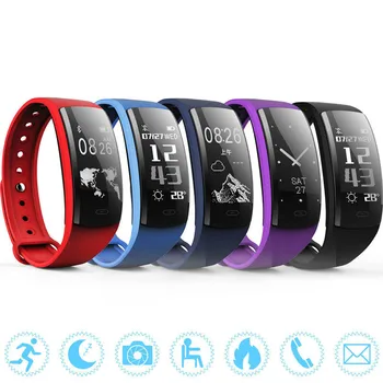 

Smart Bracelet Heart Rate Monitor Smart Band Blood Pressure Blood Oxygen IP67 Fitness Tracker Wristband for IOS Android Silicone