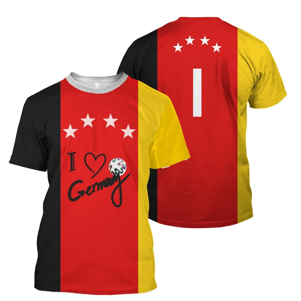 Football T Shirts For Men 2021 New Arrivals I love Germany Euro Champions League Soccer Shirts Men