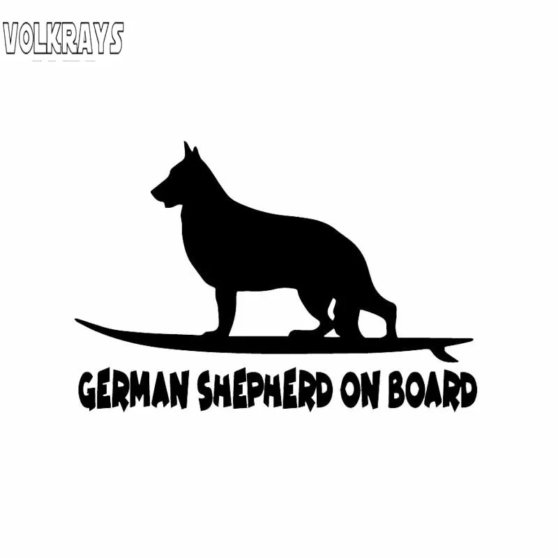 Забавная Автомобильная наклейка Volkrays аксессуары для немецкой овчарки на борту