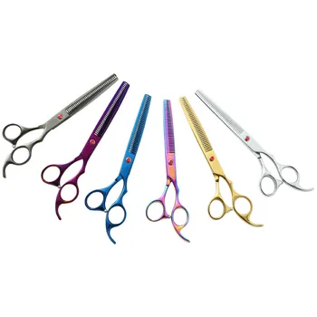 

Professional Pet Grooming Scissors Stainless Steel Barber Supplies Clippers Color Paint Tooth Scissors Grooming Tools Dog