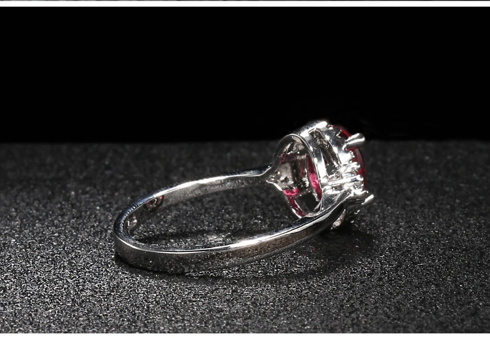 Bague Ringen, серебро 925, кольца для женщин, хорошее ювелирное изделие с драгоценными камнями, Овальный Рубин, циркон, модный юбилей, женский подарок