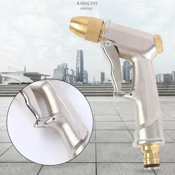 

Car High Pressure Water Spray Gun Brass Nozzle Garden Hose Pipe Lawn For Cleaning Cars Walls Windows Carpets Or Watering Garden