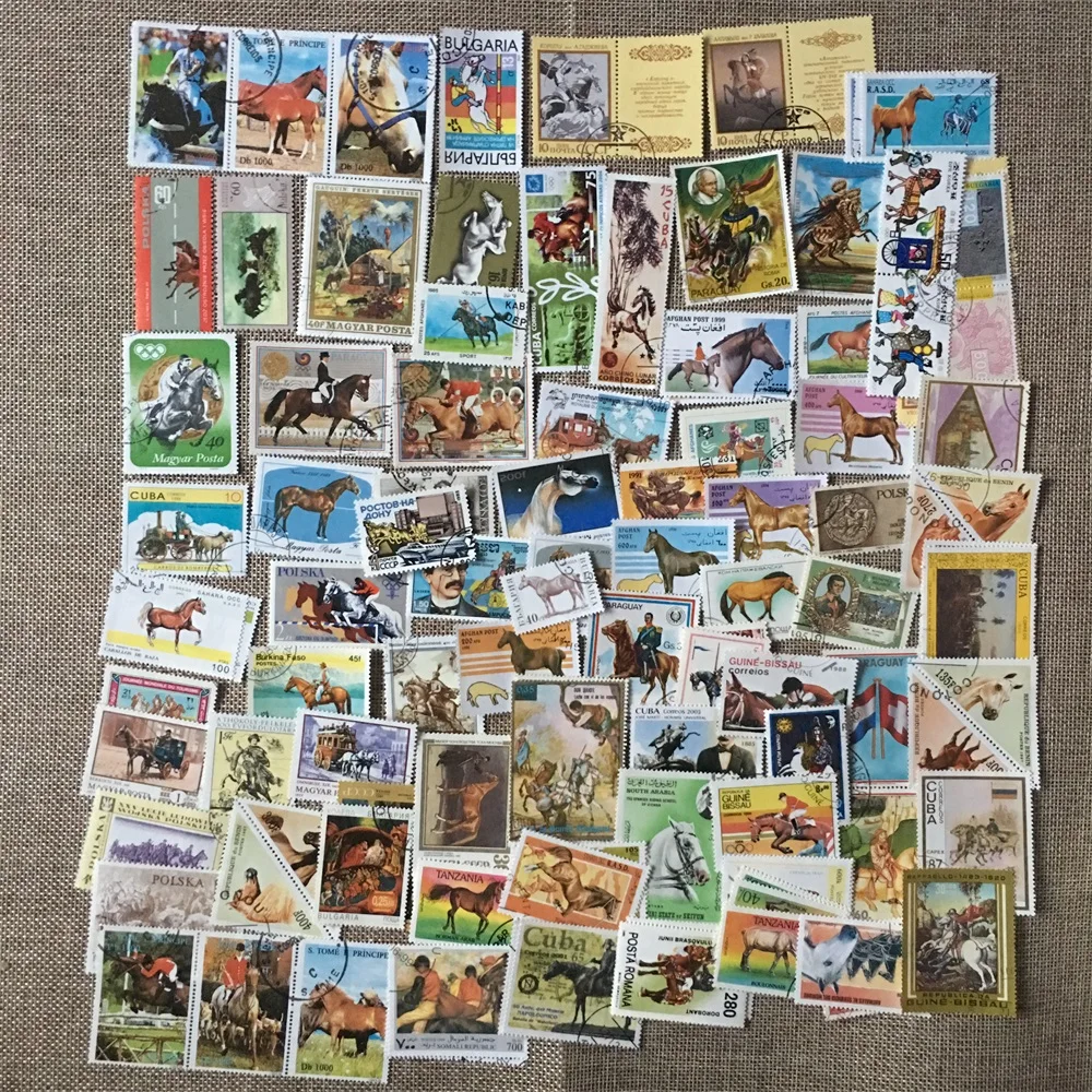 50 шт./компл. почтовые марки Horse Pony все отличающиеся во многих странах не